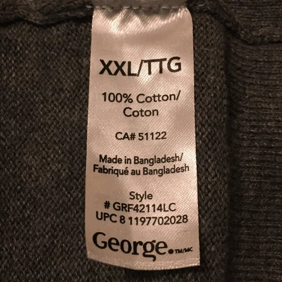 Grey Button Down 100% Cotton Grandpa Cardigan - Picture 11 of 15